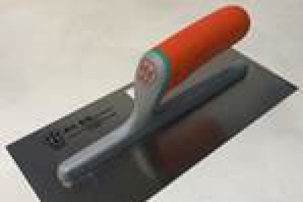 Кельма из нержавеющей стали трапецевидная с закругленными углами с заточенным лезвием 200x80x0,6мм