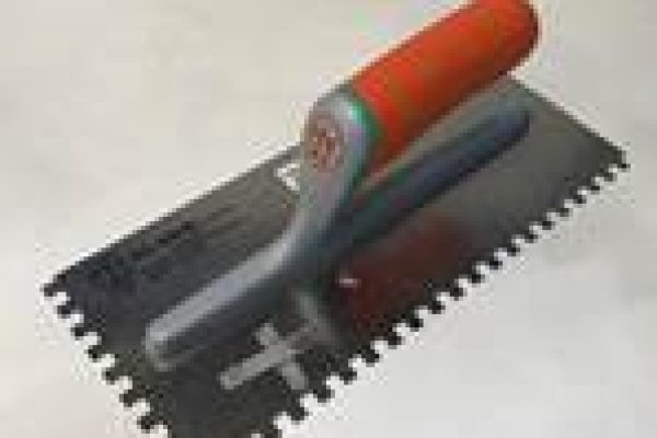 Кельма из нержавеющей стали трапецевидная с закругленными углами с заточенным лезвием 200x80x0,6мм