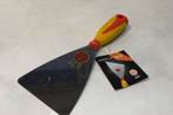 Кельма из нержавеющей стали трапецевидная с закругленными углами с заточенным лезвием 200x80x0,6мм