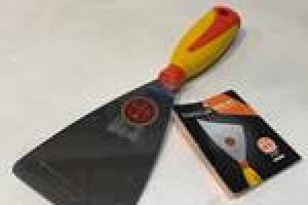 Кельма из нержавеющей стали трапецевидная с закругленными углами с заточенным лезвием 200x80x0,6мм