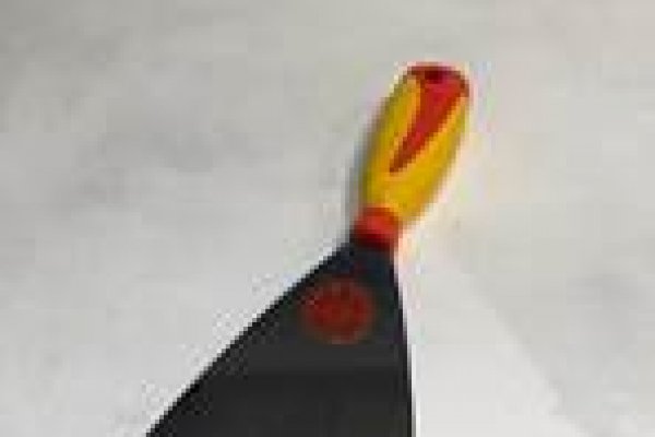 Кельма из нержавеющей стали трапецевидная с закругленными углами с заточенным лезвием 200x80x0,6мм